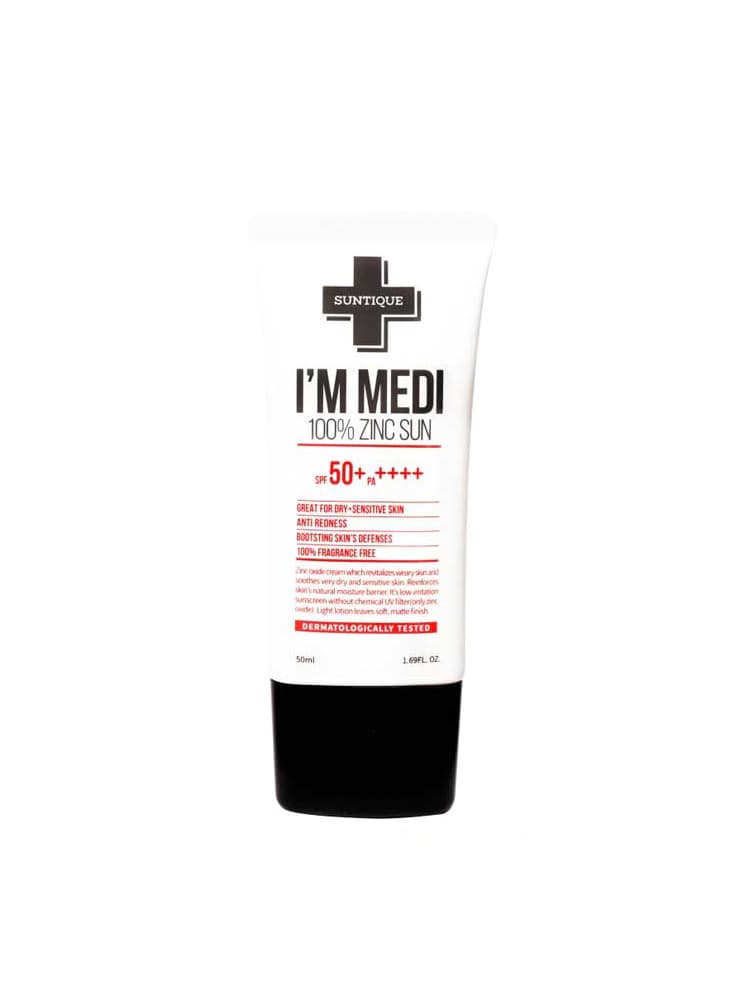 Suntique I'm Medi 100% Zinc Sun Crème Solaire Visage SPF50+ 50 ML