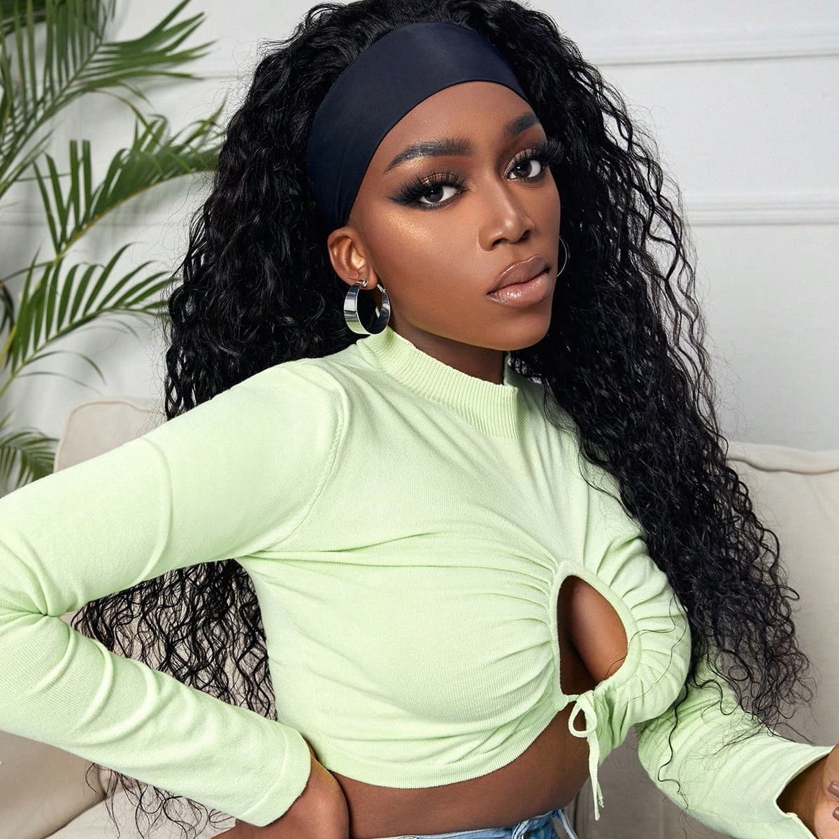 Perruque bandeau vague d'eau perruques de cheveux humains avec bandeau bandeaux de remplacement de cheveux abordables perruque prÃªt Ã porter pour un