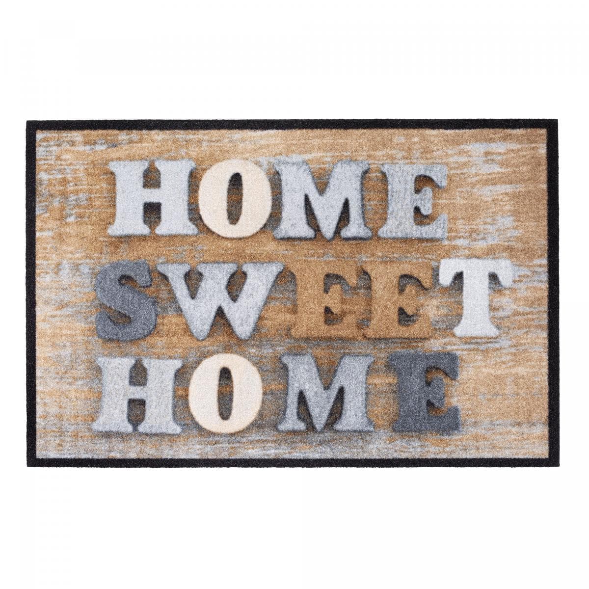Paillasson SWEAT HOME Beige 40x60 Fait en Europe en polyamide doux et soyeux